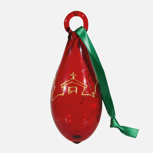 Charity Christmas Decorations_Bethlehem Glass Bauble  - Jerusalem Skyline
