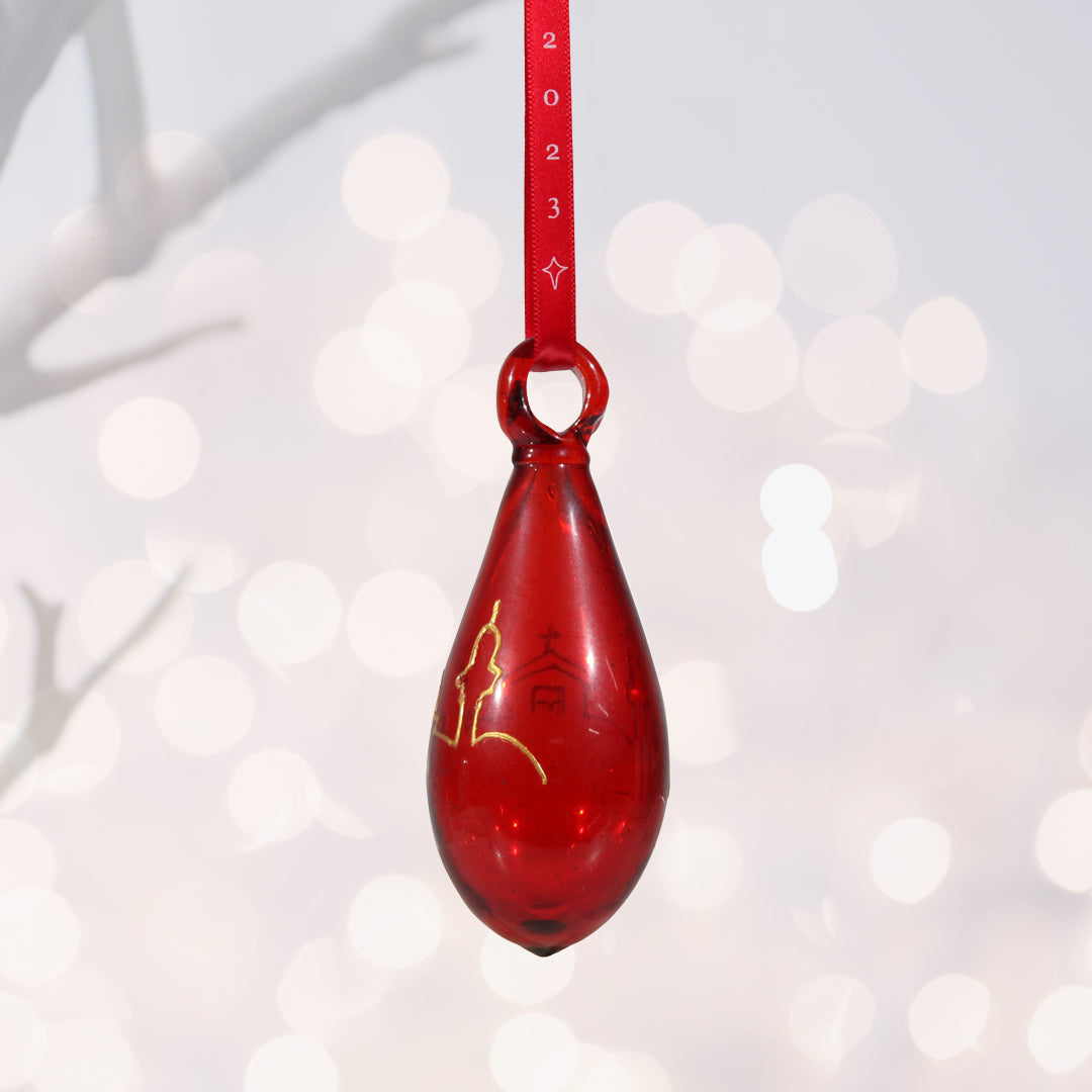 Christmas Decorations Bethlehem Glass Bauble  - Jerusalem Skyline 