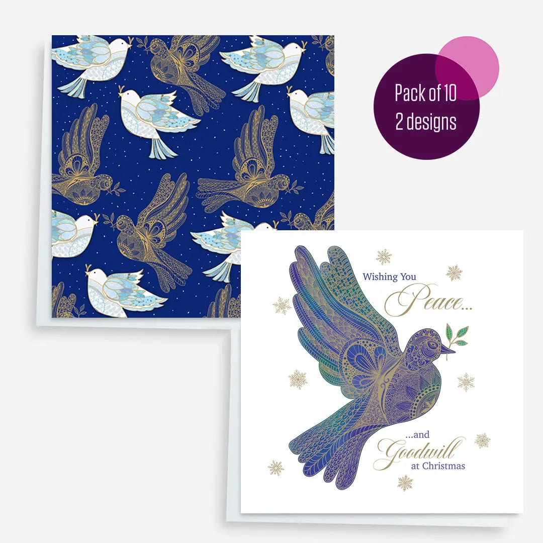 Christmas Cards Charity Christmas cards - Dove of Peace Twin Pack