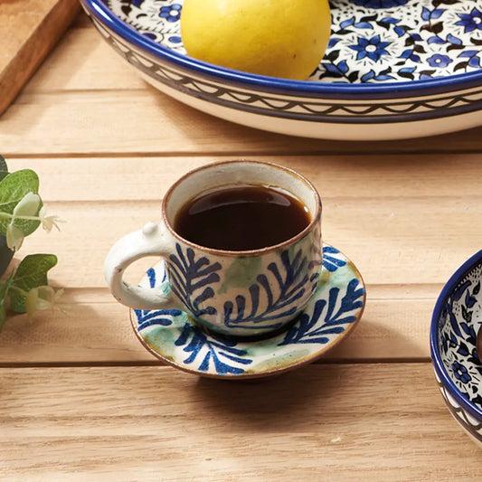 Homeware-Egyptian Handpainted Cup and Saucer-Lifestyle