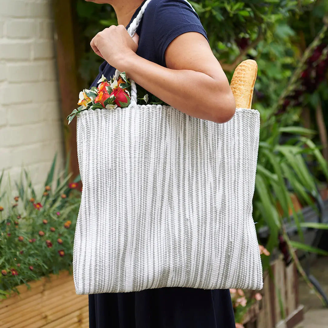 Accessories Handwoven Tote Bag Large light grey