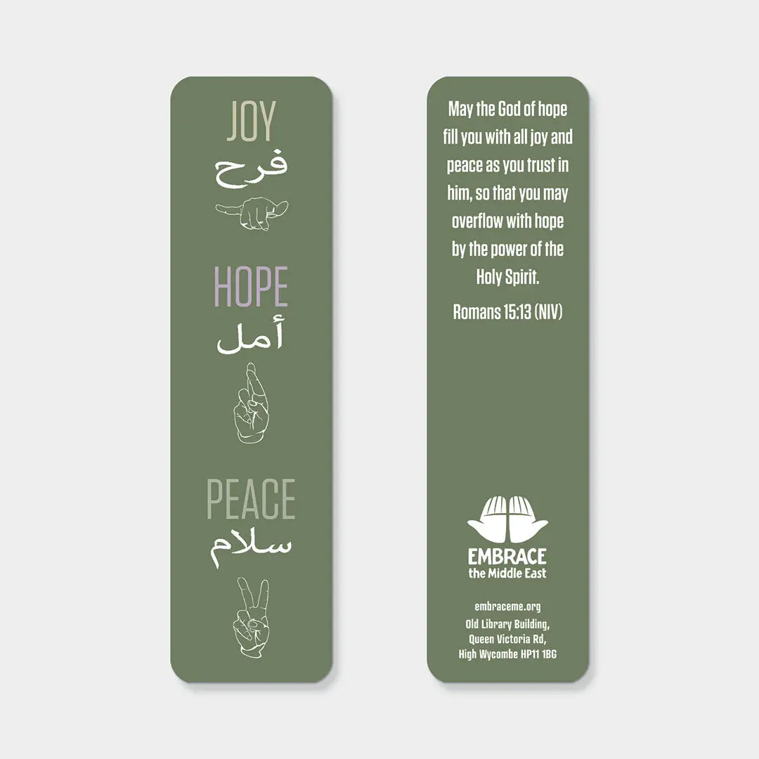 Joy Hope Peace Bookmark