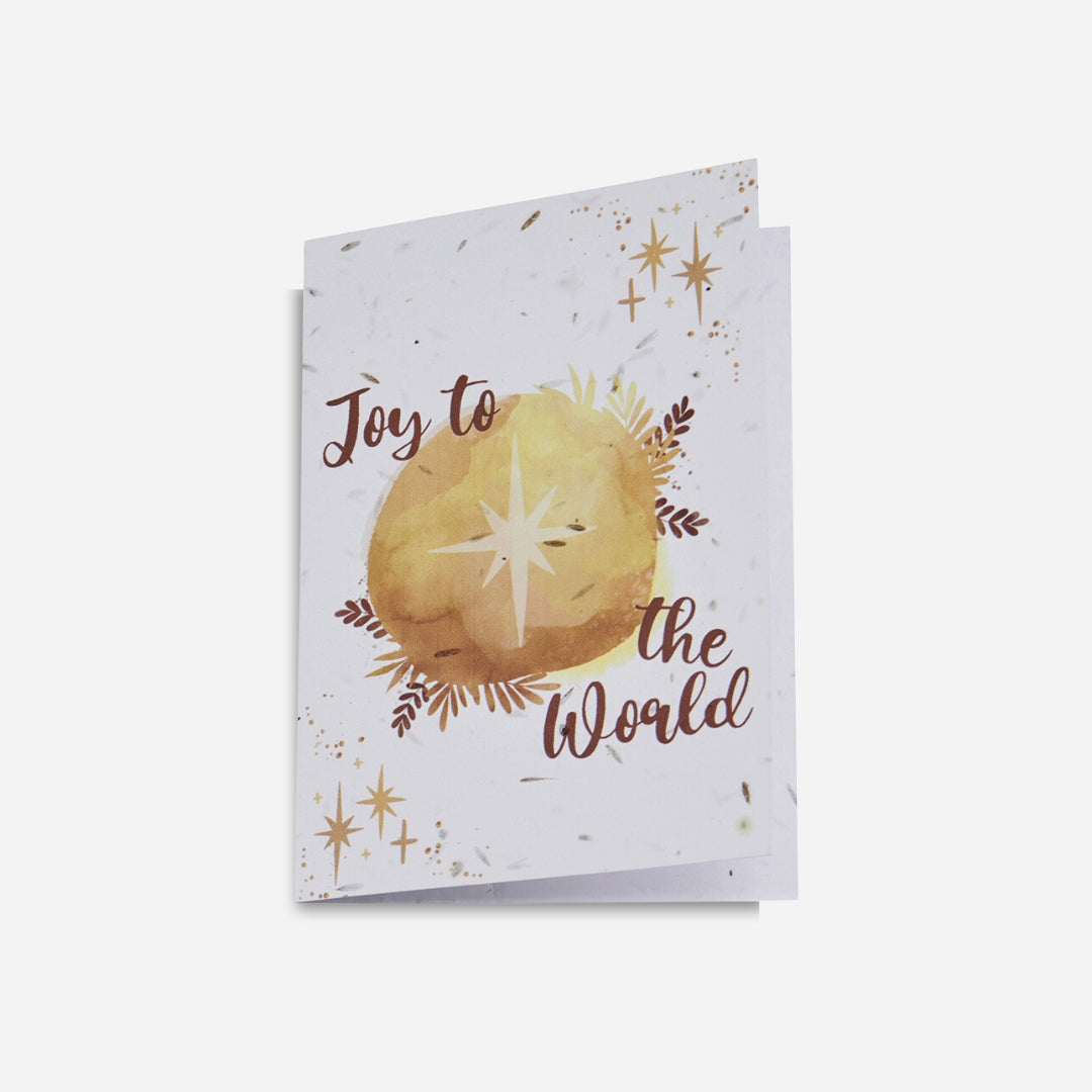Charity Christmas Cards_Joy to the World Plantable Card
