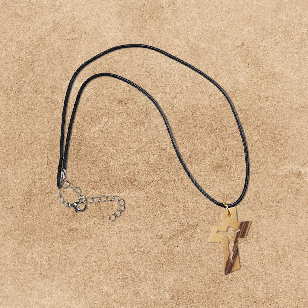 Accessories Olive Wood Crucifix Pendant 