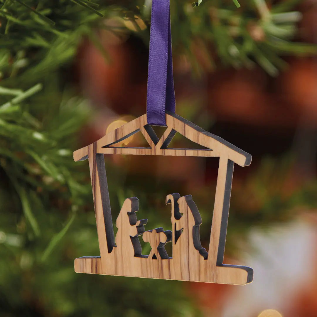 Olive Wood Holy Night Decoration