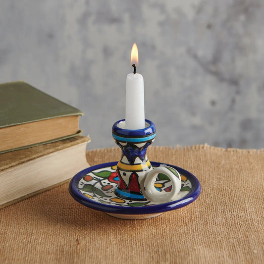 Palestinian Ceramic Candle Holder