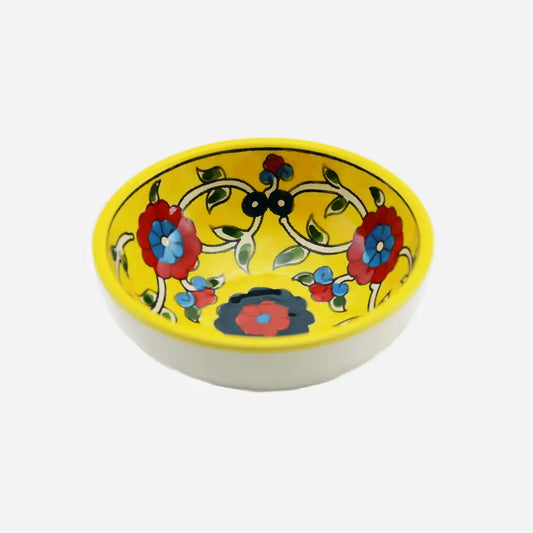 Homeware Palestinian Ceramic Dipping Bowl - Vibrant Yellow