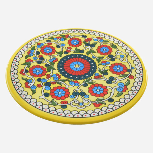 Homeware Palestinian Ceramic Platter - Vibrant Yellow