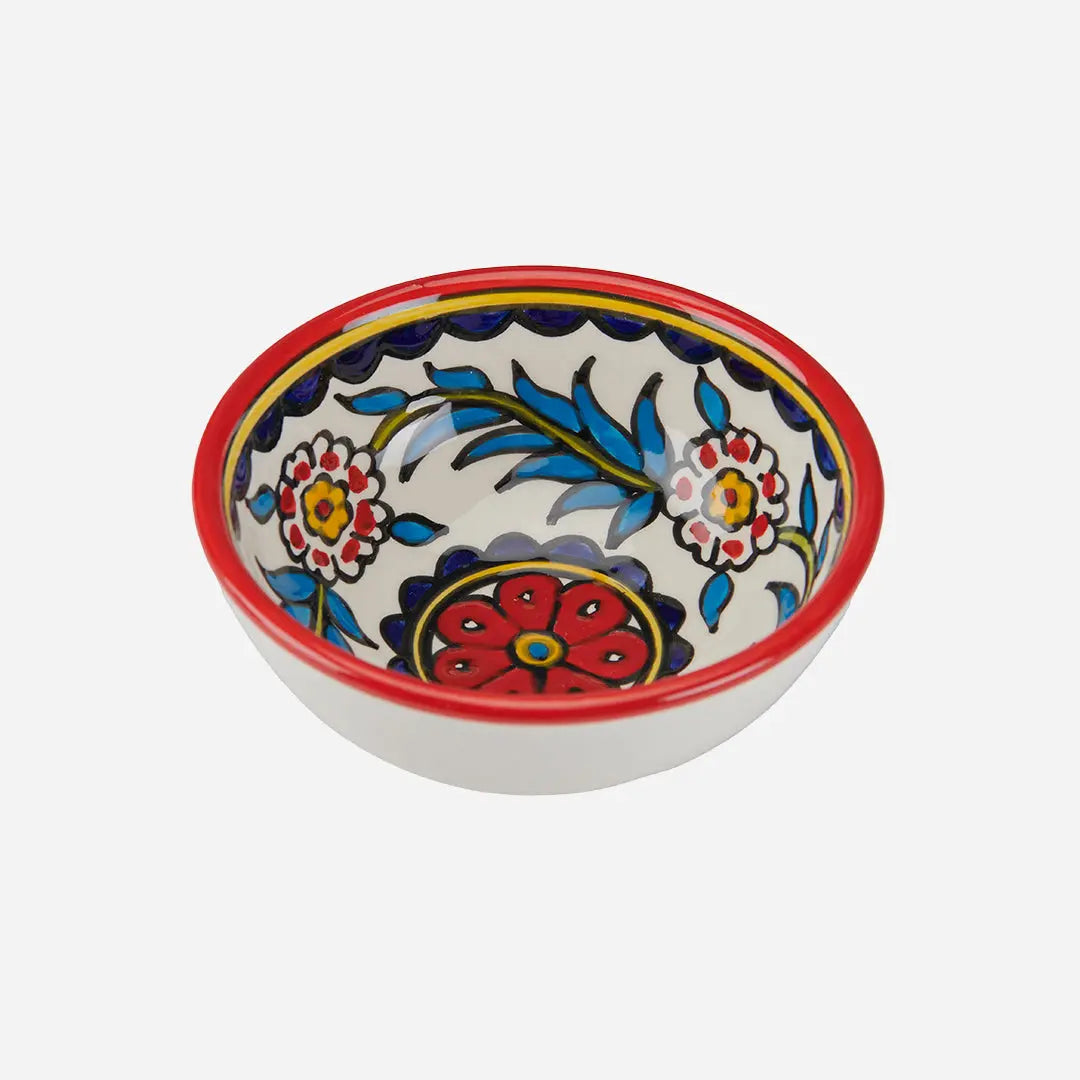 Palestinian Ceramic Snack Bowl - Gerbera