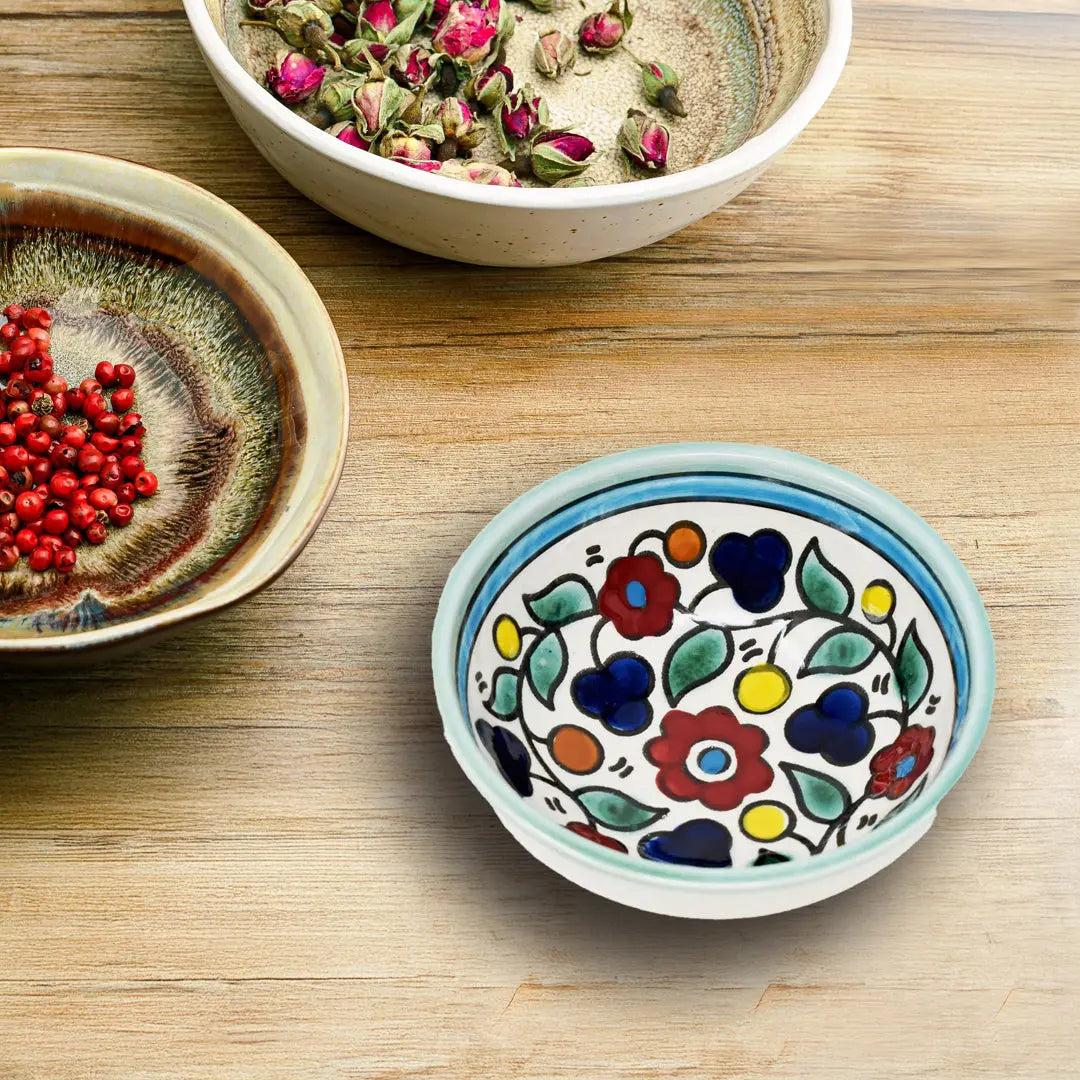 Homeware Palestinian Vibrant Floral Dipping Bowl