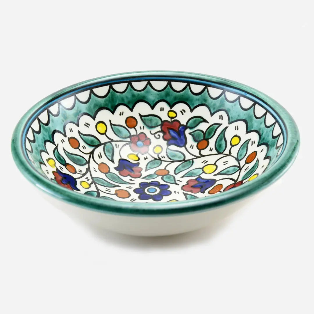 Homeware Palestinian Vibrant Floral Serving Bowl