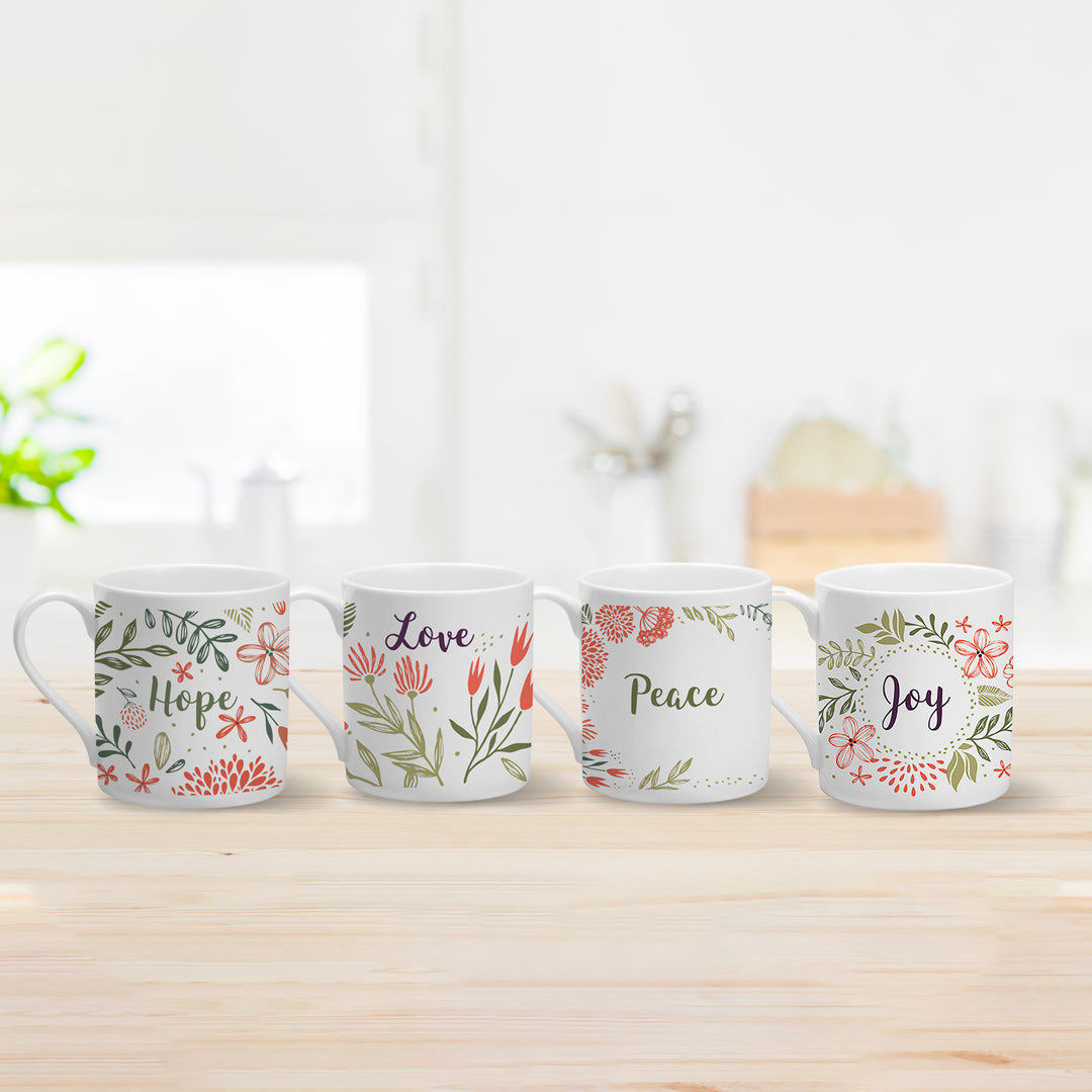 Homeware - Joy Hope Peace Love mug collection