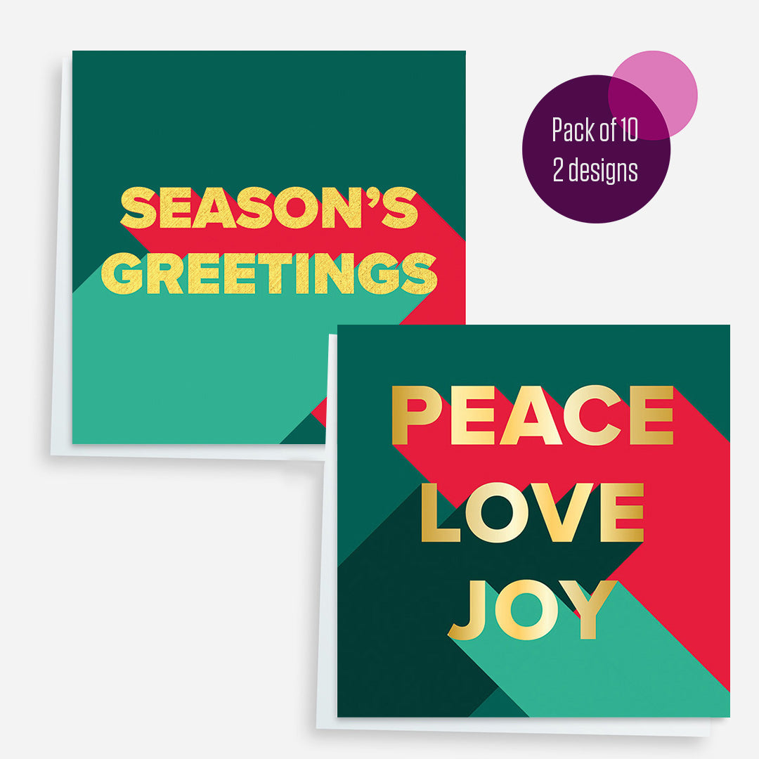 Charity Christmas Cards_Season's Greetings twin pack