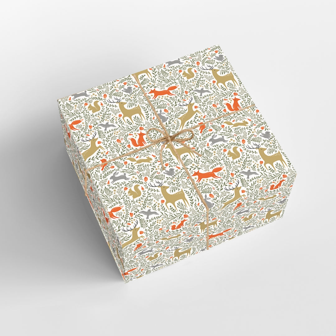 Charity Stationery_Woodland Christmas Wrapping Paper & Tag Set