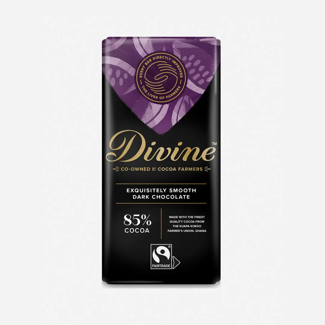 Food & Confectionery Divine 85% Dark Chocolate 90g Sharing Bar 