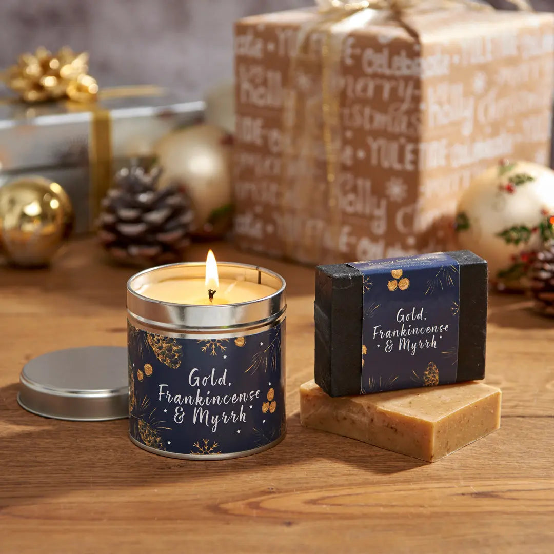 Gift Gold, Frankincense and Myrrh Candle 
