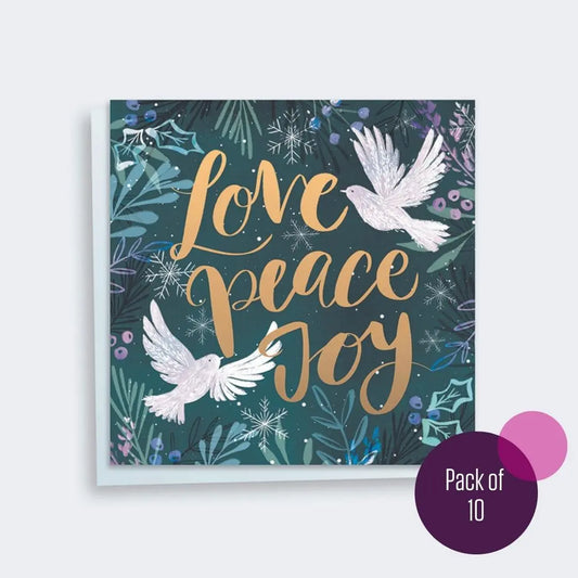Christmas cards Love, Peace, Joy 