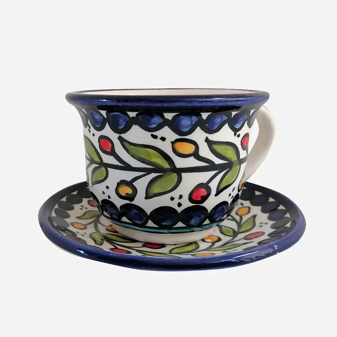 Homeware Palestinian Handpainted Cup and Saucer 