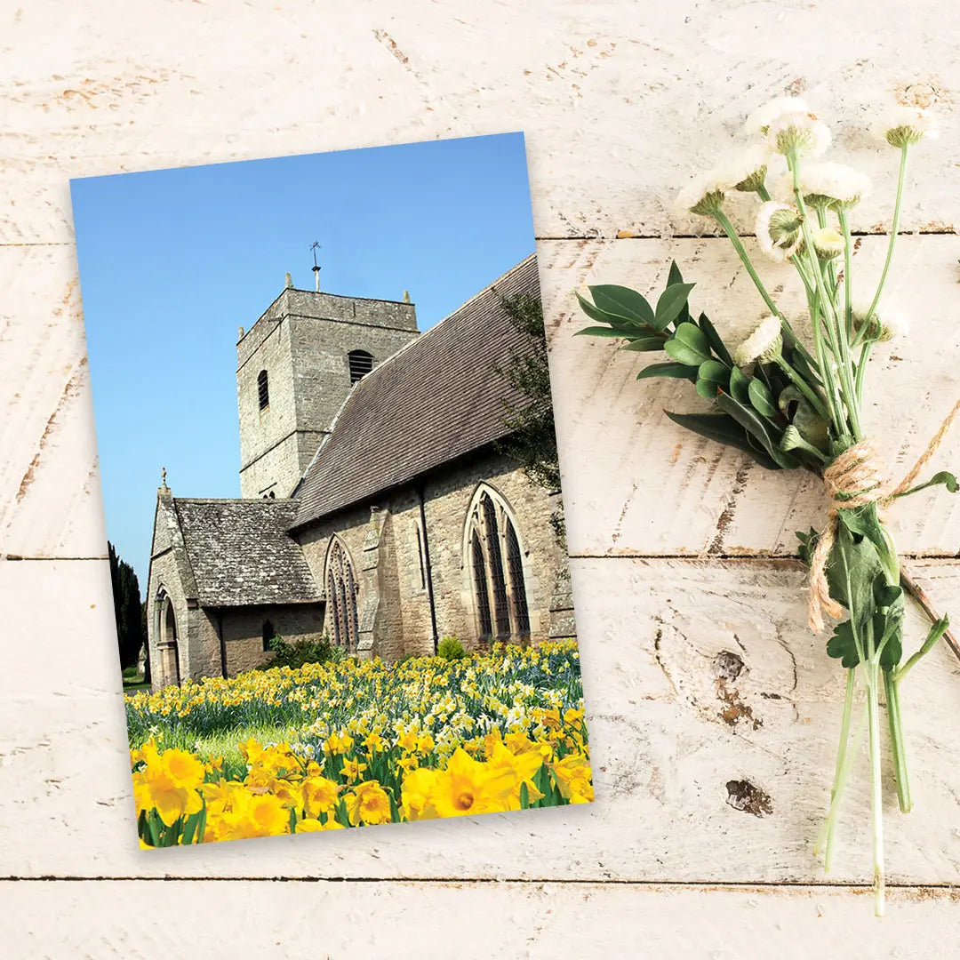 Easter Cards Religious Easter Cards - Church at Easter - pack of 5 - lifestyle