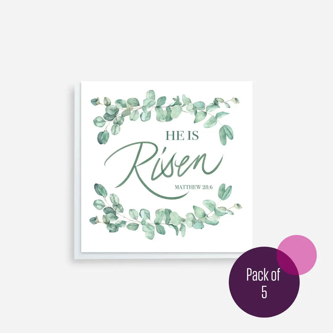 Easter Cards Religious Easter Cards - He is Risen Wreath 